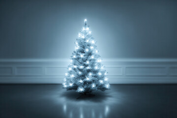 christmas tree comes to life when viewed through smartphone creating magical experience