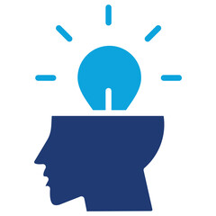 Obraz premium Blue Sky Thinking Mixed color icon