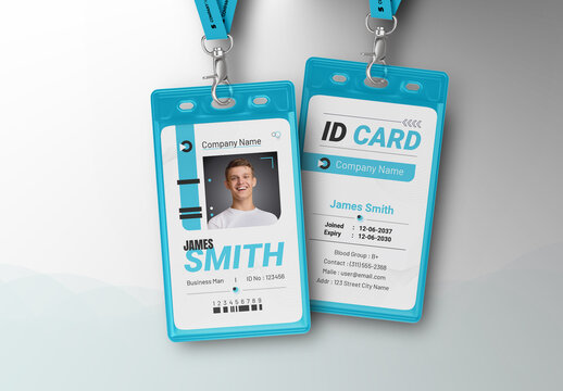 Modern Style Employee Office ID Card