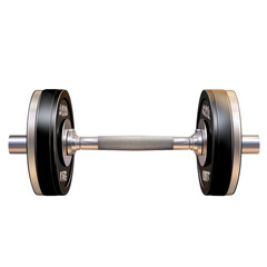 Fototapeta premium High-Detail View of Professional Dumbbell Isolated on White Background for Fitness and Strength Training Concepts transparent background