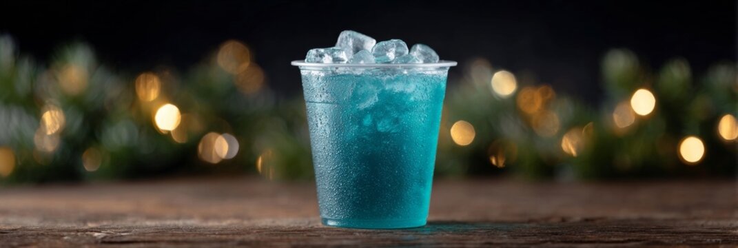 Chilled azure elixir shimmers with icy allure, invoking the Winter Solstice and Mystical Blues Day celebrations