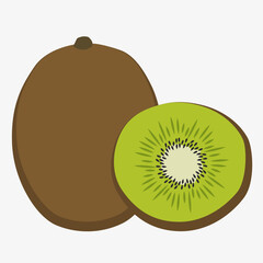 Obraz premium Illustration of a juicy ripe kiwi. For projects related to organic tropical fruits and beverages.