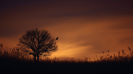 黄昏に溶ける孤独の秋空