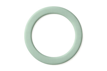 Soft pastel green circular ring or wreath form isolated on transparent background