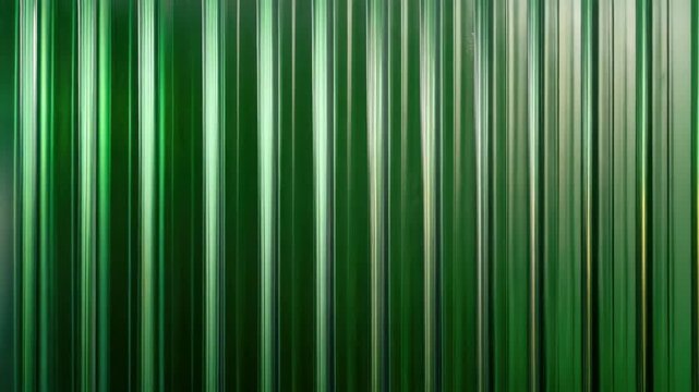 A green metal strip with a pattern. The pattern is made up of lines
