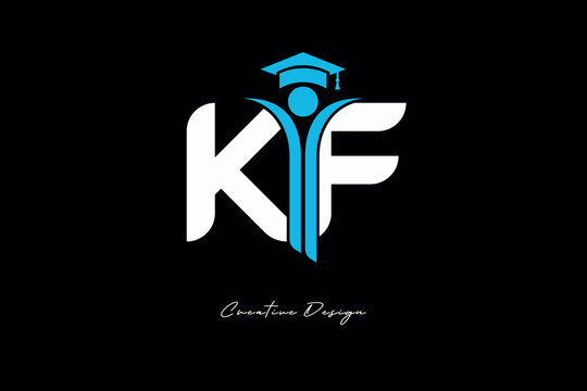 AF Creative Education monogram Logo Design Academic Graduation Symbol with Student Icon for Learning, Training & Professional Branding