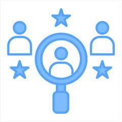Talent Acquisition Blue Icon Vector Illustration
