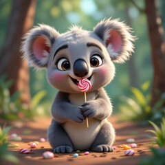 A delightful koala bear striking all sorts of charming poses.