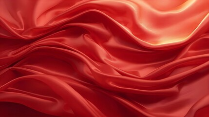 Obraz premium Red Satin Fabric Texture – Luxury Shiny Silk Background