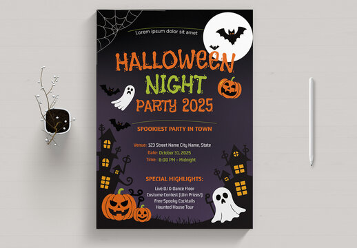 Halloween Party Flyer Template