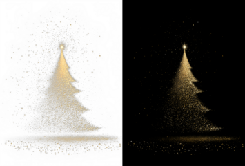 Tree christmas background black tree branch celebration december decoration with green fir forest holiday element png.