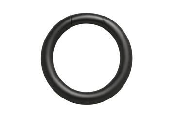 Dark gray matte segmented ring, minimalist modern design, isolated on transparent background.