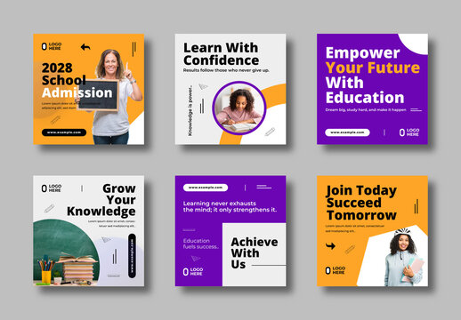 Modern Education And Learning Social Media Template