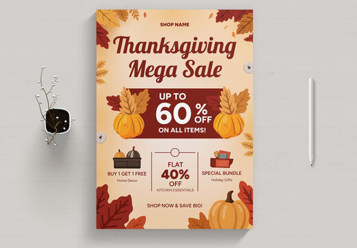Thanksgiving Sale Flyer Template