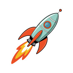 space rocket emoji vector icon