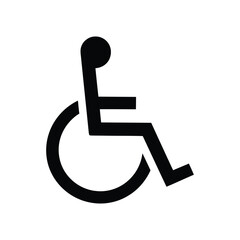 Accessibility Wheelchair Icon – Inclusive Mobility Symbol in Minimalist Vector Style