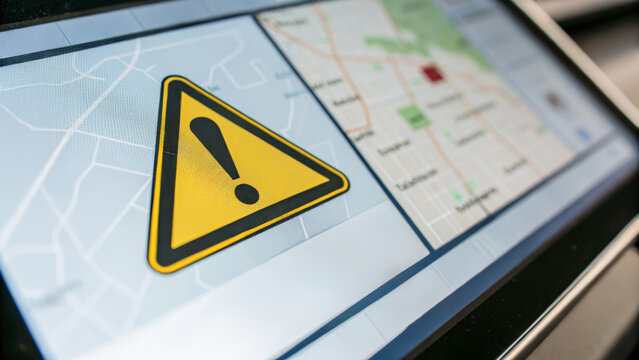 Proactive risk management alert on digital navigation map screen for safety awareness