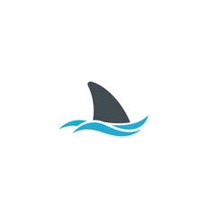 Shark Fin in Ocean Waves A Minimalist Logo Design