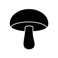 Mushroom Silhouette Icon A Simple Graphic Representation of a Fungi for Various Design Needs