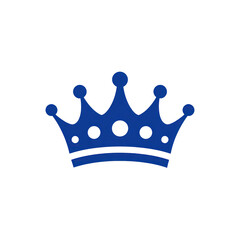 Minimal royal crown icon design flat style bold color on transparent background
