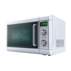Obraz premium Modern microwave oven isolated on transparent background