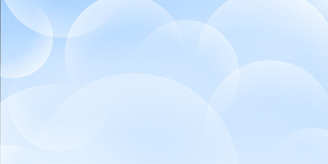 Background abstract blue sky with transparen shapes sphere. Light gradient vector banner. Pastel blue blur backdrop. Soft blurred light bg. Blurred color simple wallpaper. Cold gradation water cover d