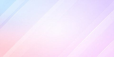 Pastel pink and blue blur backdrop with transparent shapes line. Light gradient vector banner. Background abstract purple sky. Soft blurred light bg. Pastel gradation water cover design