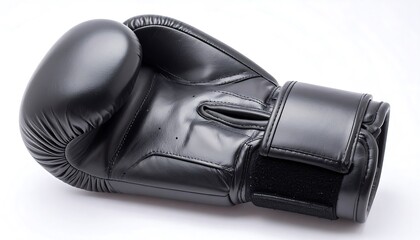 Black boxing glove on white background (1)
