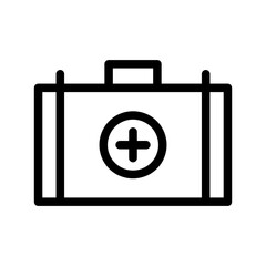Obraz premium first aid kit line icon
