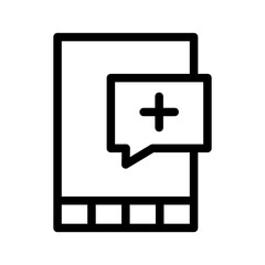 Obraz premium message line icon