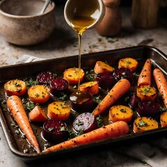 Roasted Vegetables with Olive Oil Drizzle
