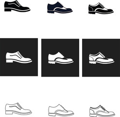 Versatile shoe footwear vector illustration pack in flat and silhouette styles, ideal for fashion marketing, online stores, and clothing branding.