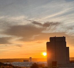 sunset over the factories © Assumpta
