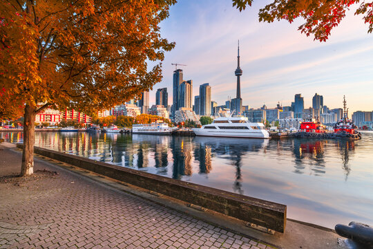 Toronto, Ontario, Canada Downtown Cityscape at Twilight - Powered by Adobe