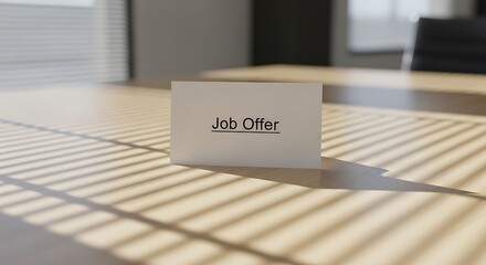 Job Offer on Office Desk.