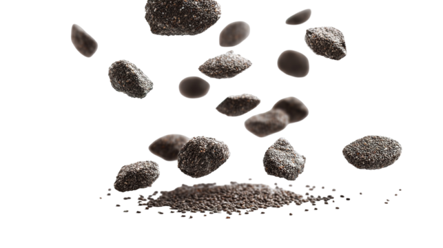 flying chia seed isolated on transparent background Remove png,