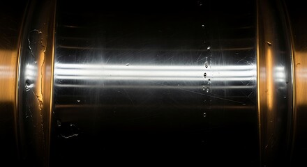 Stainless Steel Barrel with Brewery Closeup.