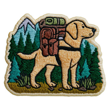 Labrador Retriever Embroidered Hiking Patch for Backpack - Adventure Outdoors