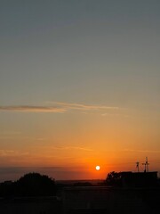 Fototapeta premium sunset in the city