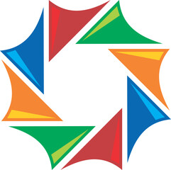 abstract background with colorful triangles