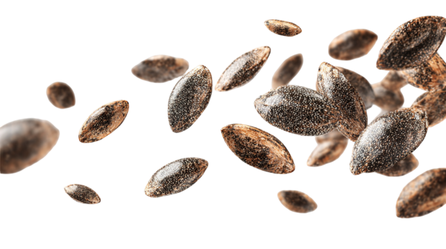 flying chia seed isolated on transparent background Remove png,