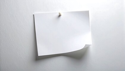 Blank note pinned to a wall
