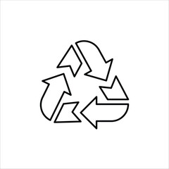 recycling icons. simple line vector