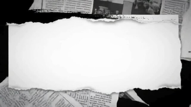 Torn Paper Reveal with Newspaper Texture Background Video Transition