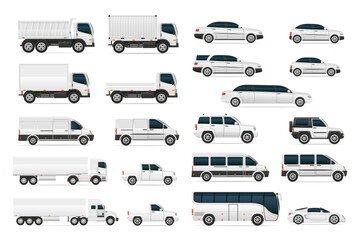 freight and passenger transport cartoon stock vector illustration isolated on white background