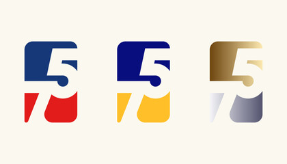 Collection of Card Design Number Anniversary 75th, 75th Happy Anniversary with Rectangle or Square shape in multiple colour variation.