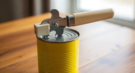 Yellow Can Opener Kitchen Table.