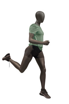 Running female mannequin