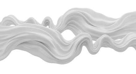 Flowing White Abstract Curves.