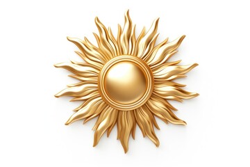 Sun gold jewelry brooch.